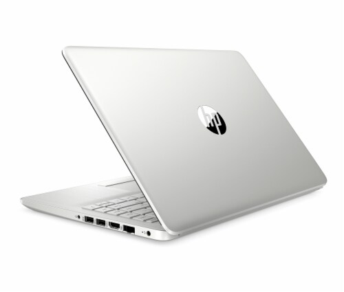 HP14-dk0075nr Laptop - Silver Perspective: back