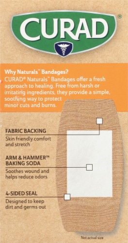 Curad® Naturals™ Bandages Infused with Baking Soda Perspective: back
