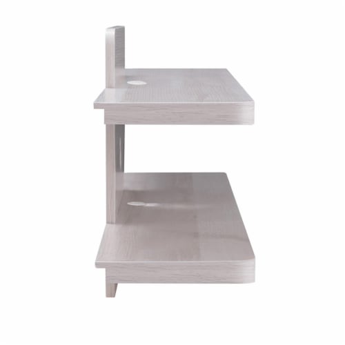 Furniture of America Brie Wood 2-Tier Floating TV Stand in Light Brown Perspective: back