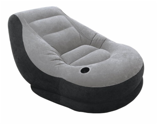 Intex 120V AC Electric Air Pump & Inflatable Ultra Lounge Chair And Ottoman Set Perspective: back