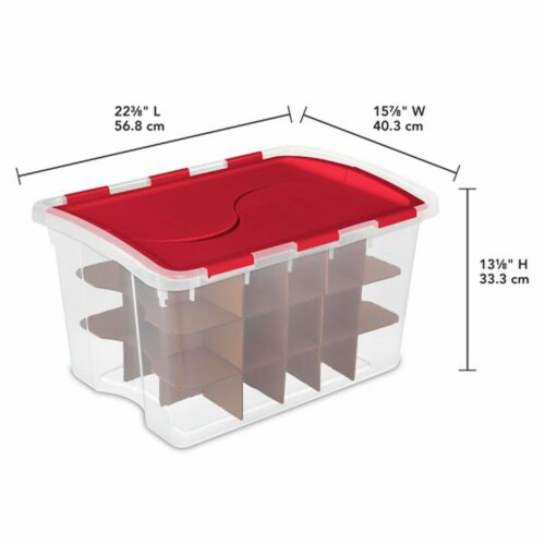 Large Plastic Divider Bin - 4ct