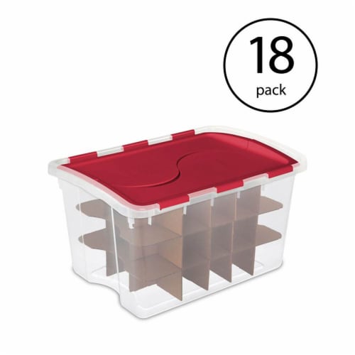 Sterilite 20 Compartment Christmas Holiday Ornament Box Storage Case (6  Pack), 1 Piece - Kroger