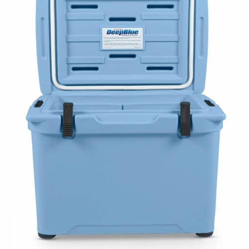 Engel Coolers 48 Quart 60 Can High Performance Roto Molded Ice Cooler, Blue Perspective: back