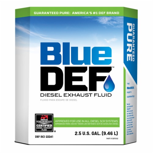BlueDEF Diesel Exhaust Fluid Synthetic & Deionized Water 2.5 Gallon Jug (6 Pack) Perspective: back