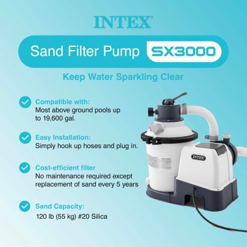 Intex 3000 GPH Sand Filter Pump and Saltwater System for Above Ground