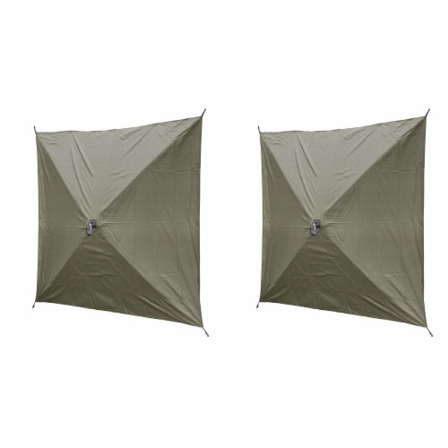 Clam Quick Set Screen Hub Green Tent Wind & Sun Panels, Accessory Only (4 Pack) Perspective: back