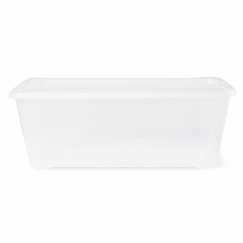 Life Story Rectangular Clear Plastic Protective Storage Shoe Box (24 Pack) Perspective: back