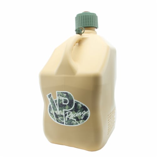 VP Racing Fuels 5.5 Gallon Motorsport Utility Jug and 14 Inch Hose, Tactical Tan Perspective: back