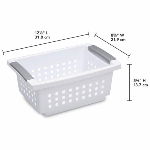 Cand 5-Pack Large Stackable Storage Bins, Stacking Baskets for