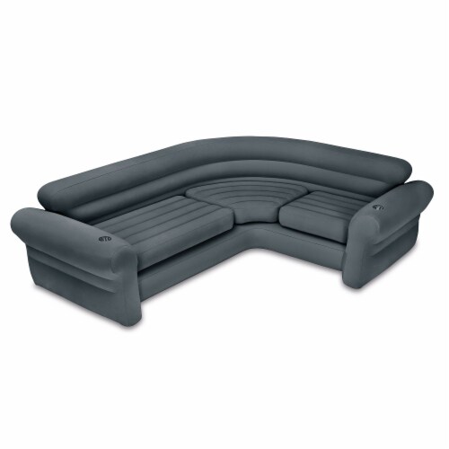Intex inflatable corner sofa grey discount