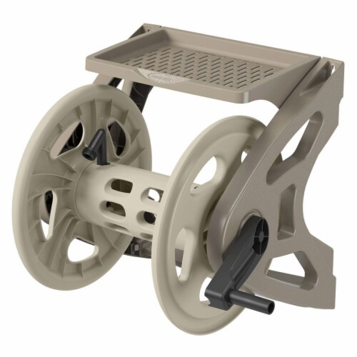 Suncast Handler 200 Foot Resin Wall Mounted Outdoor Garden Hose Reel (4 Pack) Perspective: back