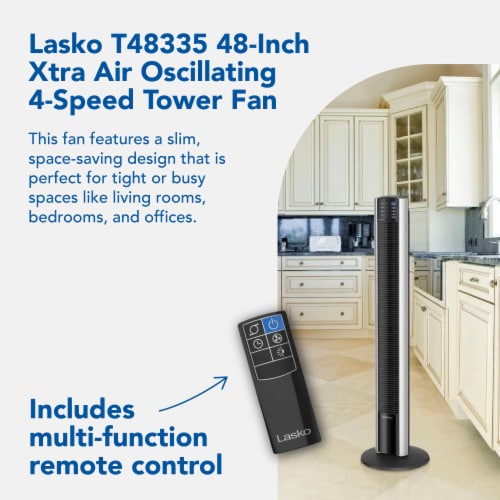 Lasko XtraAir 48 In. Tower Home Fan Air Ionizer with Remote Control (2