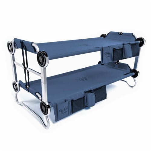Disc-O-Bed Youth Kid-O-Bunk Camping Cot with Organizers and 7  Steel Leg Height Perspective: back