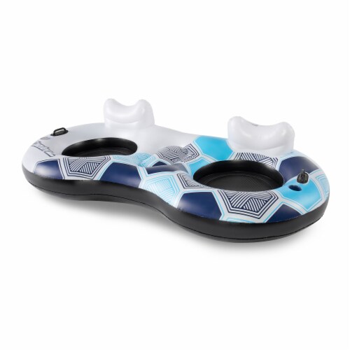 Bestway 3 Floats Inflatable Lake Pool Tube Package w/ 1 Double & 2 Single Seats Perspective: back