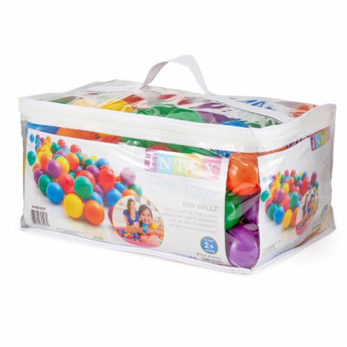 Intex Plastic Multi-Colored Balls for Bounce Houses (100 Large & 100 Small) Perspective: back