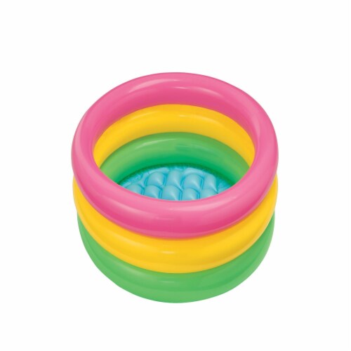 Intex 34in x 10in Sunset Glow Soft Inflatable Baby/Kids Swimming Pool (8 Pack) Perspective: back