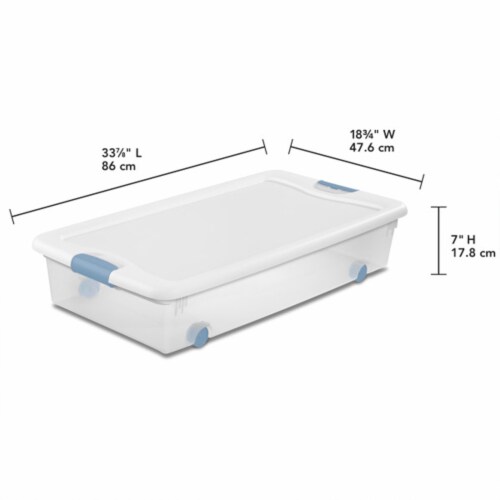 Large Storage Box Clear Stackable With Lid Under Bed Storage