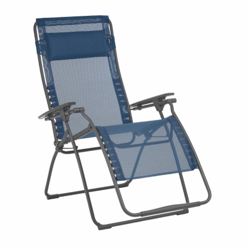 Lafuma Futura XL Zero Gravity Lawn Steel Framed Recliner Chair, Ocean (2 Pack) Perspective: back