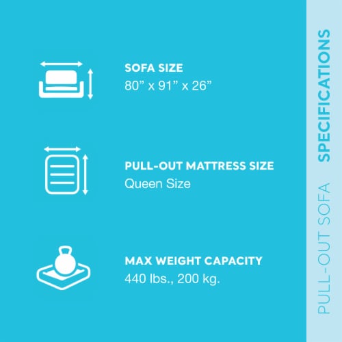 Intex Inflatable Pull-Out Sofa Bed Sleep Away Futon Couch, Queen, Gray (2 Pack) Perspective: back