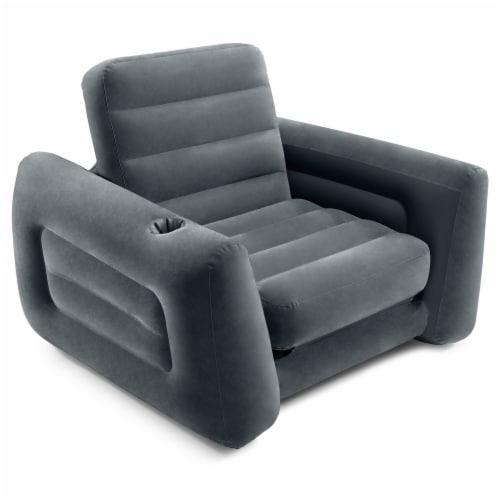 Intex Inflatable Pull Out Sofa Chair Sleeper/Twin Sized Air Mattress (2 Pack) Perspective: back
