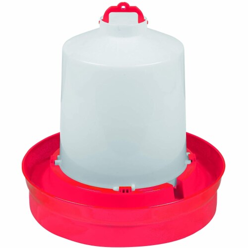 Little Giant Red Deep Base Poultry 2 GA. Waterer for Chickens & Birds (2 Pack) Perspective: back