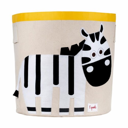 3 Sprouts Kids' Canvas Storage Bin, Zebra & 3 Sprouts Canvas Storage Bin, Deer Perspective: back