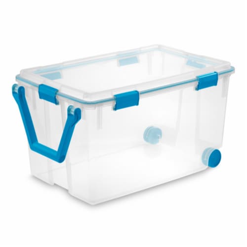 Large Plastic Storage Tote 54 Qt Container Clear Stackable Box