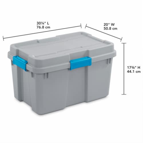 Sterilite 30 Gallon Plastic Stackable Storage Tote Container Box