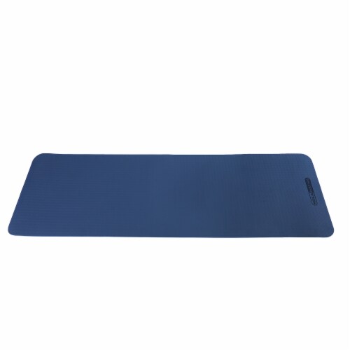 HolaHatha 72 x 24  Double Sided 0.25  Thick Non Slip Home Workout Yoga Mat, Blue Perspective: back