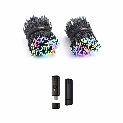 Twinkly String + Music 600 LED RGB Christmas Lights with Music Syncing Device Perspective: back