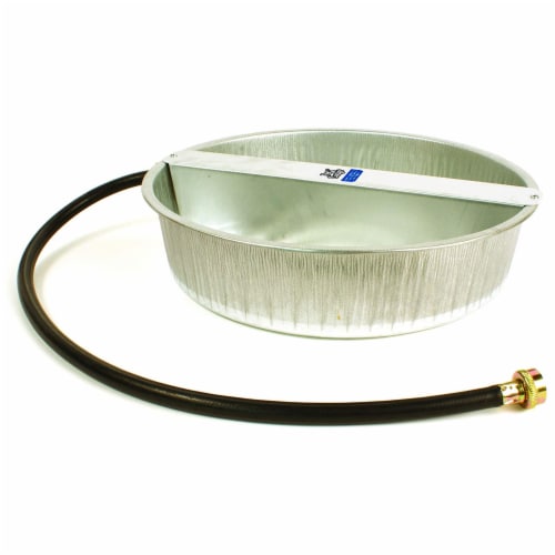 Little Giant 13-Quart Galvanized Steel Ever Full Pet Water Bowl Dish (3 Pack) Perspective: back