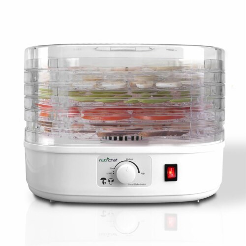 NutriChef Kitchen Countertop 5 Tray Electric Food Dehydrator Machine (2 Pack) Perspective: back