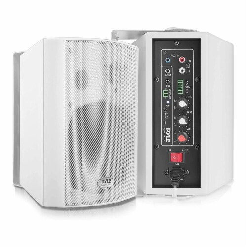 Pyle Bluetooth Indoor Outdoor 5.25 Stereo Speaker System, White (4