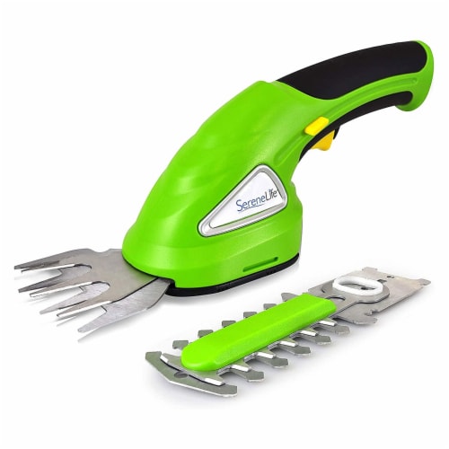 SereneLife Rechargeable Electric Cordless Grass Clipper & Hedge Trimmer (2 Pack) Perspective: back