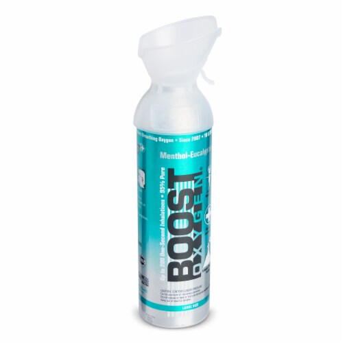 Boost Oxygen Natural Portable 10 Liter Pure Oxygen Variety Canister (8 Pack) Perspective: back
