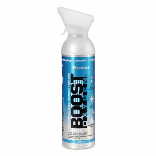 Boost Oxygen Natural Portable 5 Liter Pure Oxygen Variety Canister (16 Pack) Perspective: back
