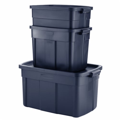 Rubbermaid Roughneck 31 Gallon Storage Container, Black/Cool Gray (3 Pack),  1 Piece - Fry's Food Stores