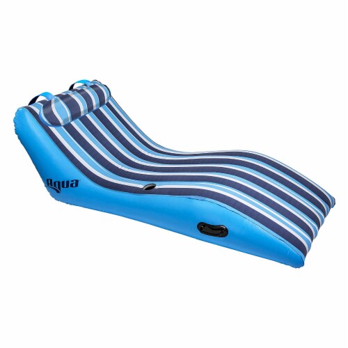 Aqua Lounge 1 Person Swimming Pool Float & 2 Person Pool Float Lounger