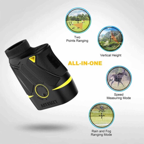 ACEGMET 1100 Yard 8 Mode Golf Laser Rangefinder with 6x Magnification, Black Perspective: back