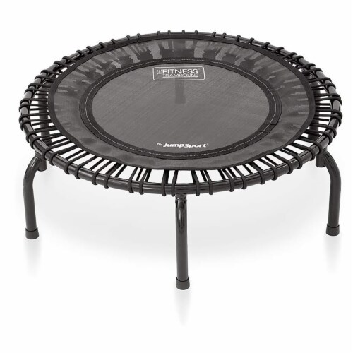 JumpSport 220 Fitness Rebounder Mini Trampoline & Handle Bar Accessory, Black Perspective: back