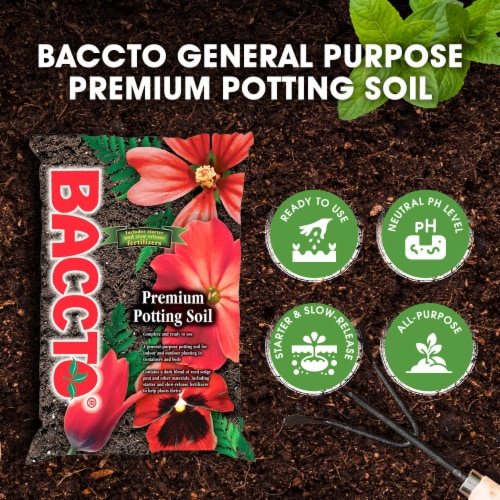 Michigan Peat All Purpose Potting Soil w Perlite Fertilizer, 50 lb (8 Pack) Perspective: back