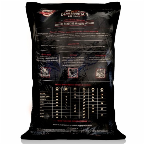 Bear Mountain BBQ All Natural Hardwood Oak BBQ Smoker Pellets Perspective: back