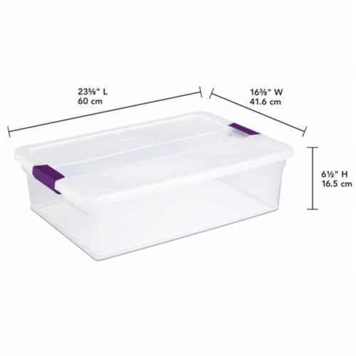 Sterilite Large 32 Qt Storage Container Tote with Latching Lids