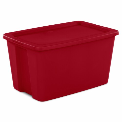 Sterilite 30 Gal Heavy Duty Plastic Stackable Lidded Storage Tote, Red (6  Pack), 1 Piece - City Market