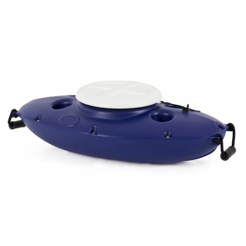 CreekKooler 30 Qt Floating Insulated Beverage Kayak Tow Behind Cooler w/ 8' Rope Perspective: back
