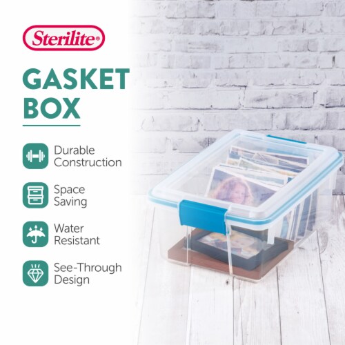 Sterilite 12 Qt. Storage Box Plastic, White