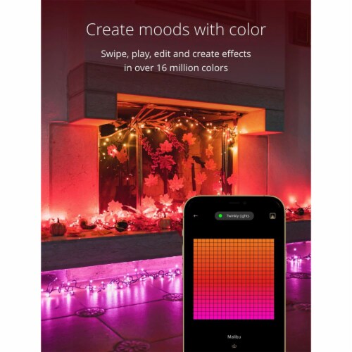 Twinkly Cluster App-Controlled Smart LED Christmas Lights 400 RGB (4 Pack) Perspective: back