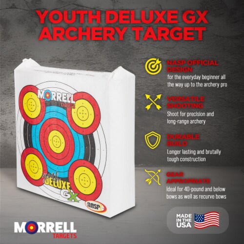 Morrell Weatherproof Field Point Archery Bag Target with Bow Stand and Storage Perspective: back