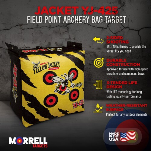 Morrell Yellow Jacket Outdoor Target with HME Products Target Stand & Bow Holder Perspective: back