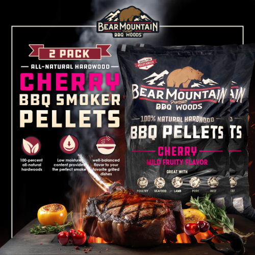 Bear Mountain BBQ All Natural Hardwood Cherry Smoker Pellets, 20 lbs (2 Pack) Perspective: back